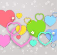 vector hearts abstract design for Valentines day N2