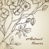 Abstract background with flowers in vintage style N32