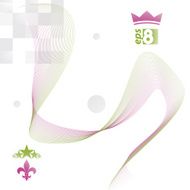 Sophisticated 3d waved decoration clear vector illustration