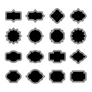 Vintage Retro Simple Labels Set Vector Silhouette