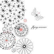 Graphical abstract seamless floral pattern of different N82