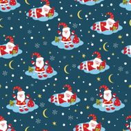 Christmas seamless pattern with Santa N2