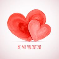 Vector watercolor hearts for Valentine&#039;s day cards designs