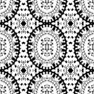 seamless black and white pattern in retro style N7