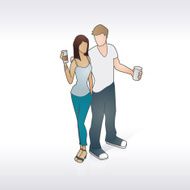 Young Couple Illustration