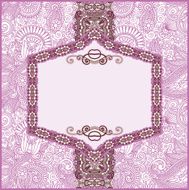 ornate floral card announcement N16