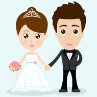 wedding cartoon character eps 10 vector illustration N5