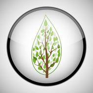 Tree in circle frame Icon concept N6