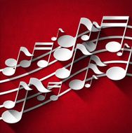 Music Note Background - Red Velvet