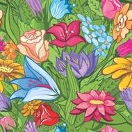 Vintage bright floral pattern N3