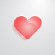 Heart red glass icon