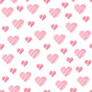 Romantic seamless pattern with hearts Beautiful vector illustration N16