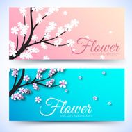 floral branch horizontal banners concept Vector illustration design