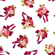 pattern of a rose and ribbon N17