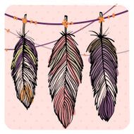 Pastel feather set