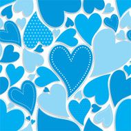 Blue Seamless Heart Background