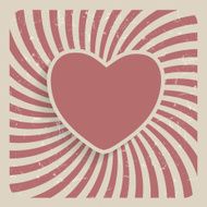 Abstract Heart Retro Grunge Background Vector Illustration N2