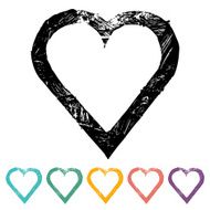 Hearts icons vector set of love signs N3