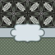 Vintage vector flower frame N53