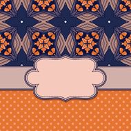 Vintage vector flower frame N54