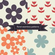 Set of floral seamless patterns N18