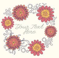 Flowers vector wreath