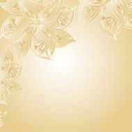 Golden background with floral ornament