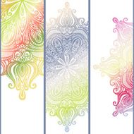 Vector Set of Patterned Banner