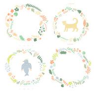 Set of floral frames N6