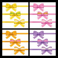 colorful gift bows with ribbons