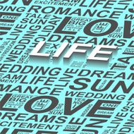 3D White and blue Life N2