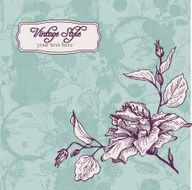 vintage vector floral card