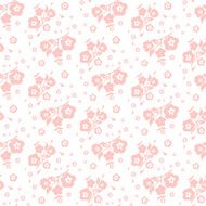 peach on a white background seamless pattern of flowers