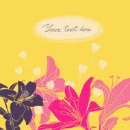 Vector Floral card with place for your text N28