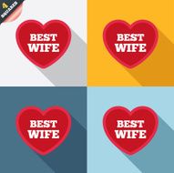 Best wife sign icon Heart love symbol N5