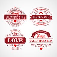 Typography Valentine&#039;s Day cards N6