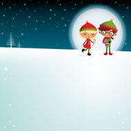 Little elves by moonlight