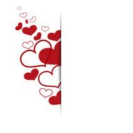 Hearts on white background concept love N2