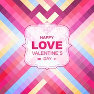 Valentine's day cards with ornaments Vector design and Abstract N2