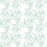 vintage vector floral seamless pattern N4