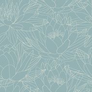 Lotus flowers in seamless pattern N2