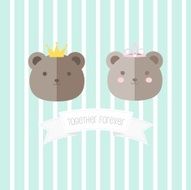 Bear Couple Together Forever