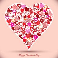 Big heart made with lots of different small hearts N2