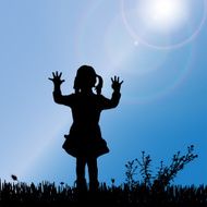Vector silhouette of nature N17
