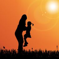 Vector silhouette of nature N18