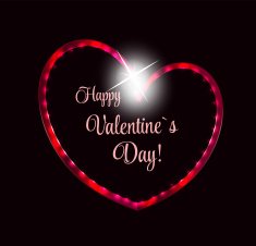 Vector St Valentine Day's Greeting Card in Retro Style Design N2