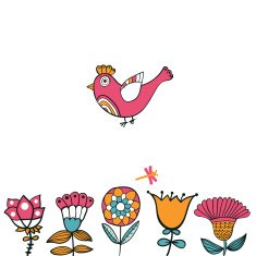Floral background summer theme greeting card N10