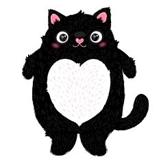 Cute fat cat character