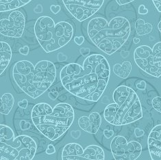 Seamless pattern of hearts N42