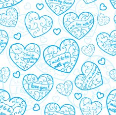 Seamless pattern of hearts N43